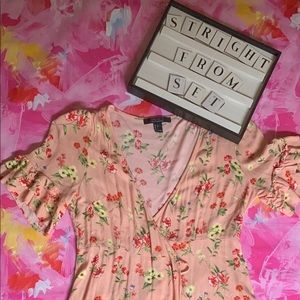 Forever 21 flower wrap dress